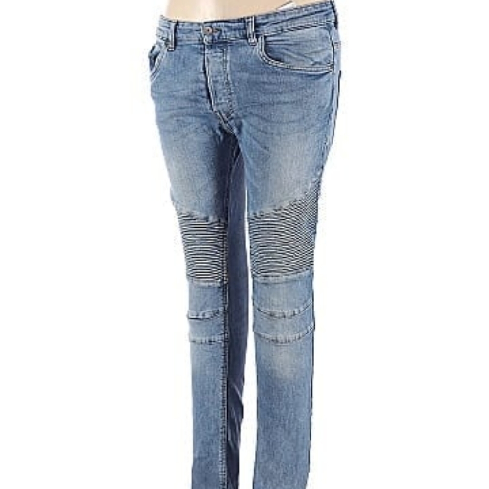Divided jeans men's size 29 blue button-front 5-pocket skinny